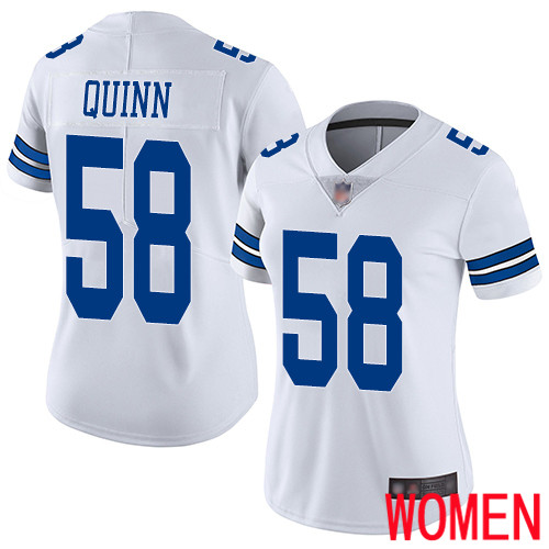 Women Dallas Cowboys Limited White Robert Quinn Road #58 Vapor Untouchable NFL Jersey->women nfl jersey->Women Jersey